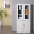 Executive Half-Glass Display Cabinet - White - 2