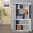 Executive Half-Glass Display Cabinet - White - 3