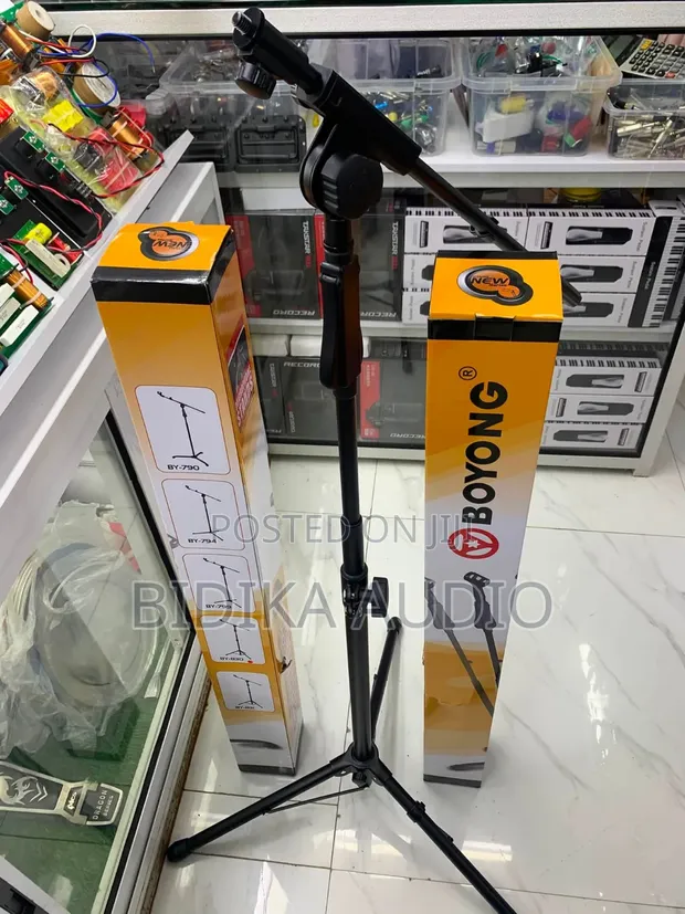 Boyong BY-790 Professional Tripod Boom Microphone Stand - 1