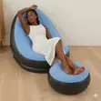 Portable Inflatable Lazy Lounge Chair Set with Manual Pump - 2