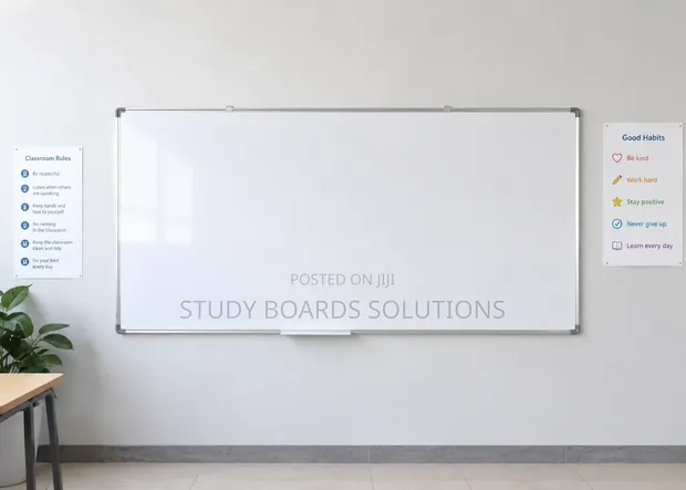 8ft x 4ft Whiteboard for Company Planning - 1
