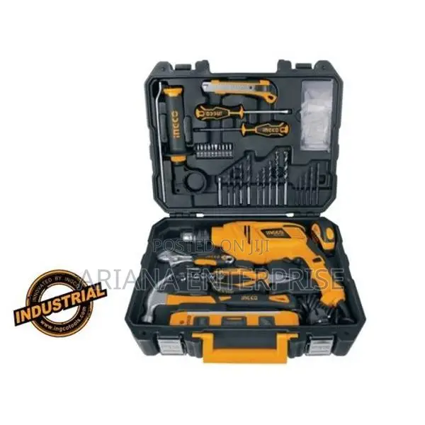 Ingco 101-Piece Tools Set with Cordless Drill - 1