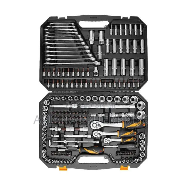 Tolsen Professional 216-Piece Wrench and Socket Tool Combo Set - 1