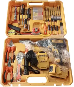 DEWALT 28V Cordless Electric Drill Tool Set with 2 Batteries