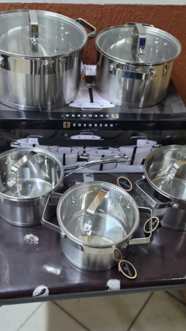 10pcs Edenburg Stainless Steel Cookware Set - 1