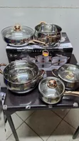 10pcs Edenburg Gold Stainless Steel Cookware Set - 2