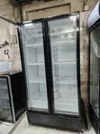 Black 1000L 2-Door Display Chiller - 2