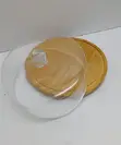 28cm Glass Cake Cover with Bamboo Lid/Base - 1