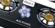 Ailyons 2 Burner Glass Top Gas Cooker - 1
