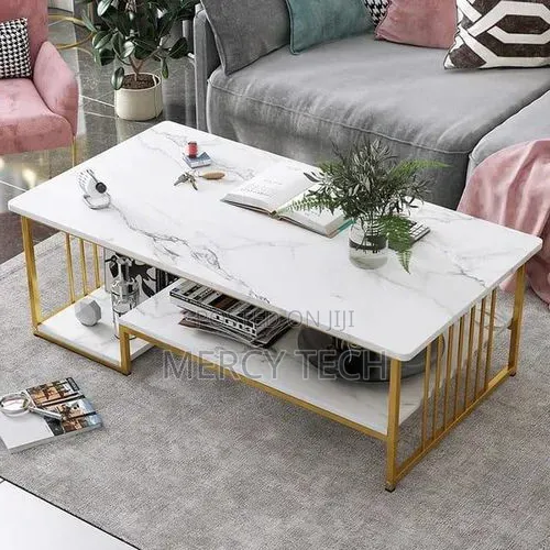 Executive White Marble Coffee Table - 1