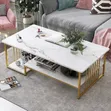 Executive White Marble Coffee Table - 1