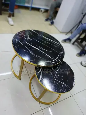 Black Marble Effect Glass Top Coffee Table