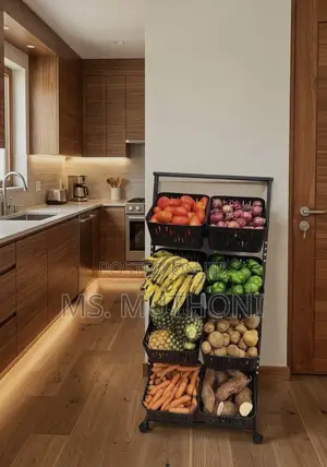 Space Saving Vegetable Rack with Wheels