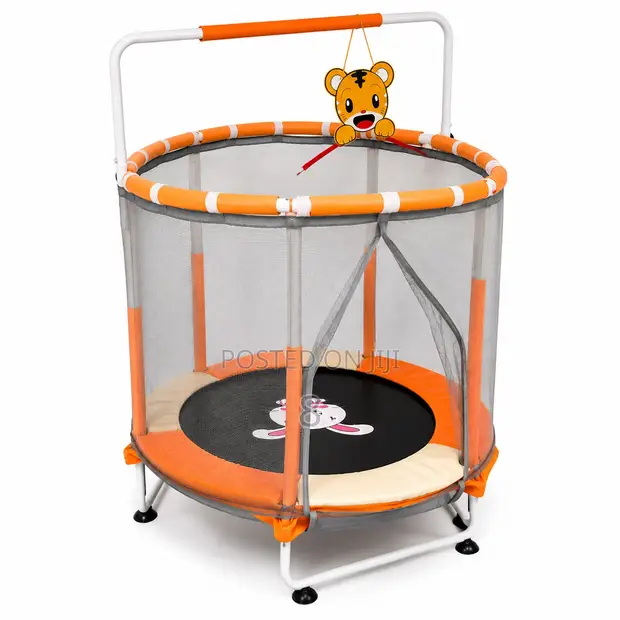 5FT Kids Trampoline with Safety Enclosure and Handle - 1