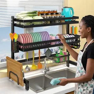 2-Tier Premium Over-the-Sink Dish Drying Rack