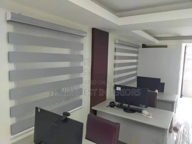 Powder Coated Curtain Rods for Office Blinds - 1