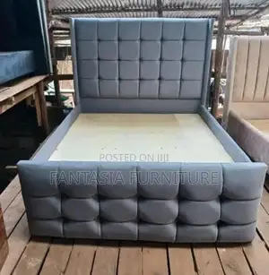 Executive Grey Tufted Chester Bed 5x6