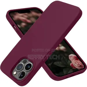 Soft Silicone Slim Shockproof Case for iPhone 12 Pro Max - Maroon
