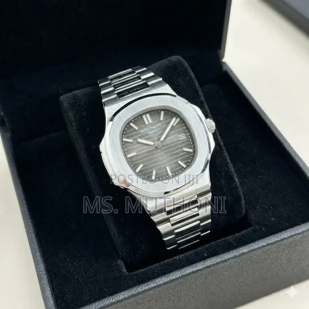 Patek Philippe Nautilus Grey Dial Japanese Quartz Watch - 1