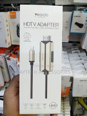 Yesido Lightning to HDMI Adapter 1080p Braided 2m