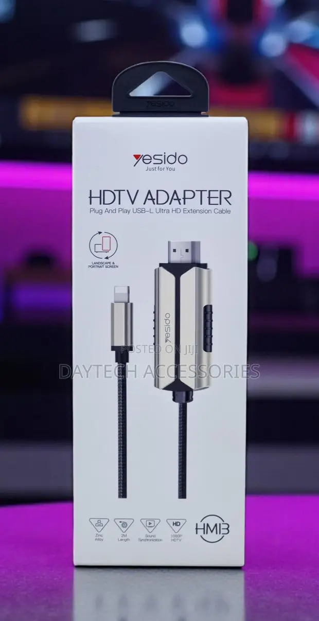 Yesido Lightning to HDMI Adapter Cable 2M Gold HM13 - 1