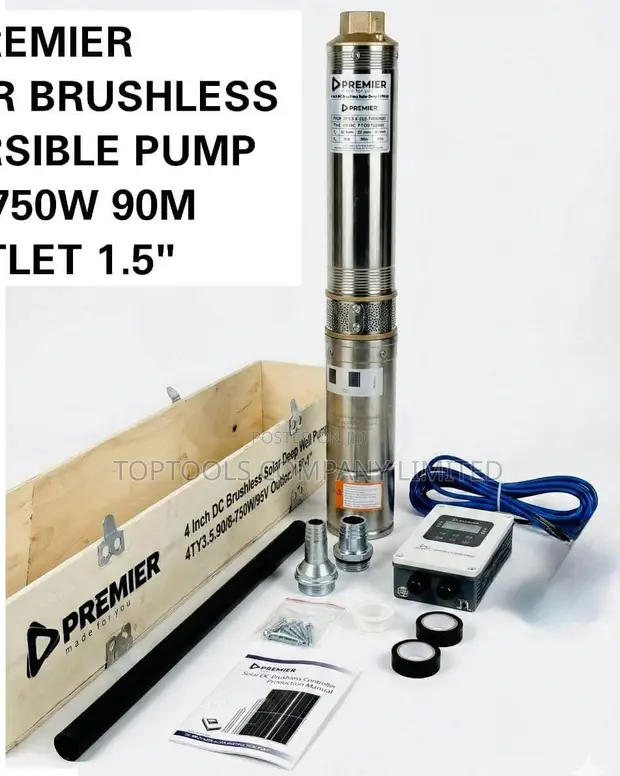 Premier DC Solar 96V 750W 90m Brushless Submersible Water Pump - 1