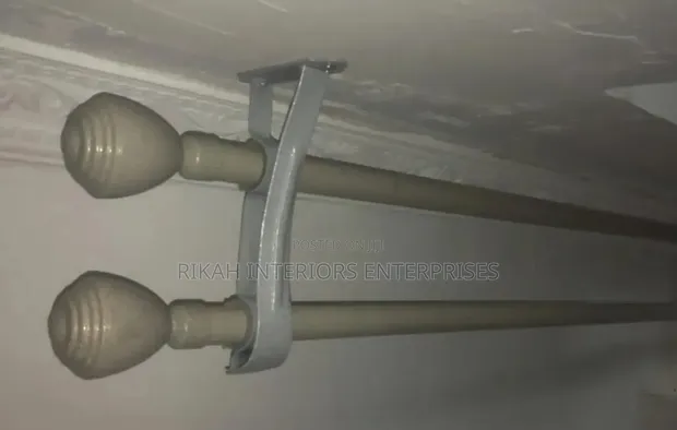 White Jua Kali Curtain Rods - Environmental Friendly - 1