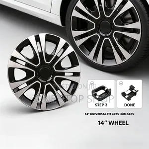 14" Durable ABS Plastic Wheel Caps with Snap-on Retention Ring