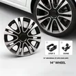 14" Durable ABS Plastic Wheel Caps with Snap-on Retention Ring - 1
