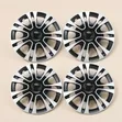 15" Black Silver Multi-Spoke Wheel Caps (Set of 4) - 2