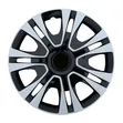 15" Silver Black Wheel Caps - Impact & Weather Resistant - 1