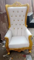 Wooden King-Size Chairs with Curved Design - 1
