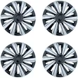 14" Universal Multi-Spoke Wheel Caps with Dual Tone Finish - 1