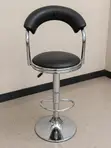 Adjustable Swivel Hydraulic Counter Chair - Black - 1