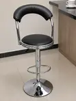 Adjustable Swivel Hydraulic Counter Chair - Black - 4