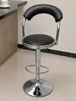 Adjustable Swivel Hydraulic Counter Chair - Black - 5