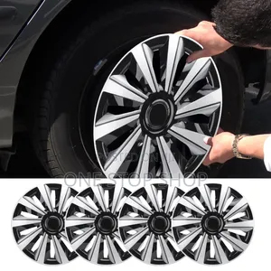 14" High Strength Weather-Resistant ABS Plastic Snap-On Wheel Cover
