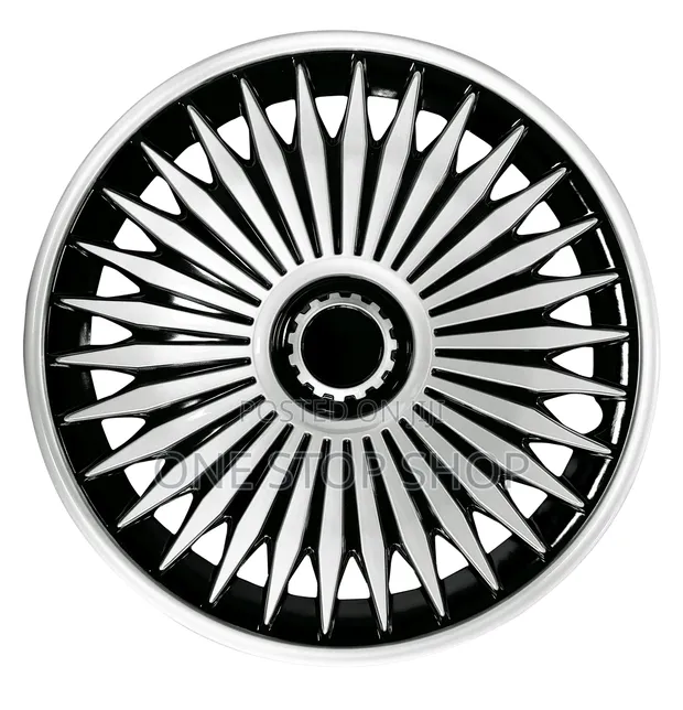 16-inch Silver & Black Finish Wheel Covers for Alloy Wheel Look - 1