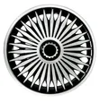 16-inch Silver & Black Finish Wheel Covers for Alloy Wheel Look - 1