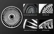 16" Multi-Spoke Radial Wheel Caps (Alternating Black) - 1