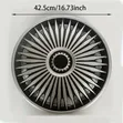 16" Multi-Spoke Radial Wheel Caps (Alternating Black) - 2