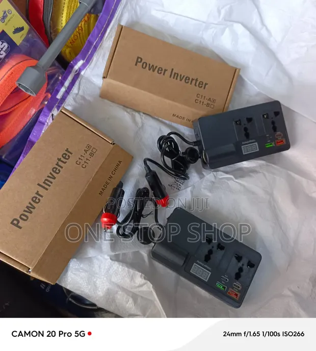 Car Inverter with Multiple AC Sockets & USB Ports - 1
