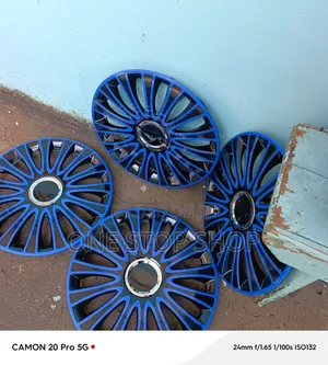 14" Blue Snap-on ABS Plastic Wheel Caps (Dirt & Scratch Resistant)
