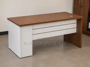 Executive Workstation Computer Desk - White & Wood