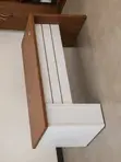 Executive Workstation Computer Desk - White & Wood - 4