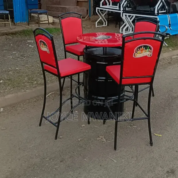 Bar Drum Set with 4 Branded High Chairs - 1