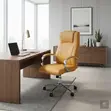 Brown Leather Executive Office Chair - 2