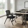 Black Foldable Mid-Back Office Chairs - 2