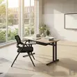 Black Foldable Mid-Back Office Chairs - 3