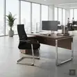 High Backrest Office Guest Chair with Sled Legs - 2